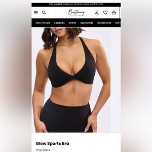 BuffBunny Black Glow Sports Bra